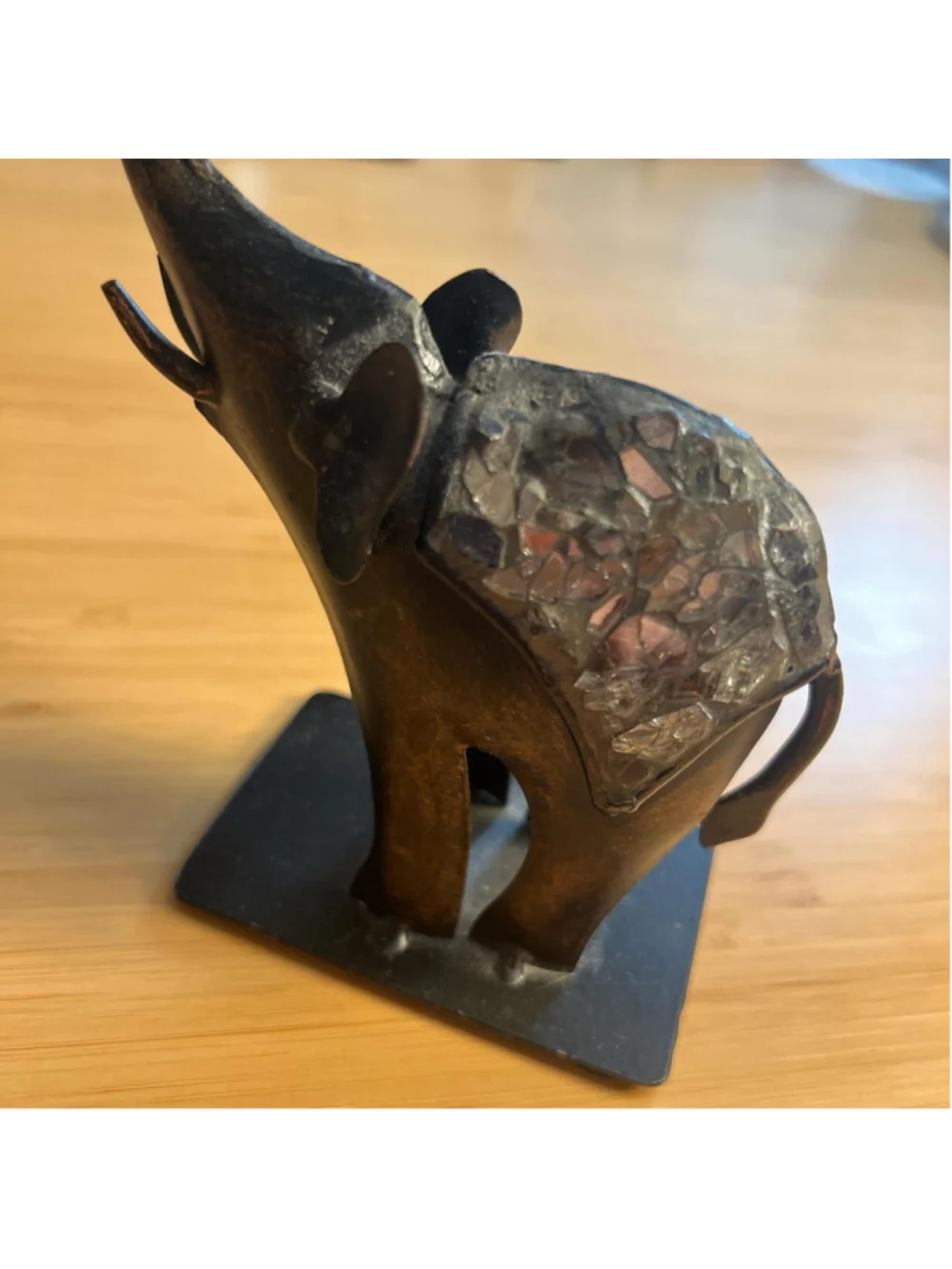 Bronze elephant candle holder